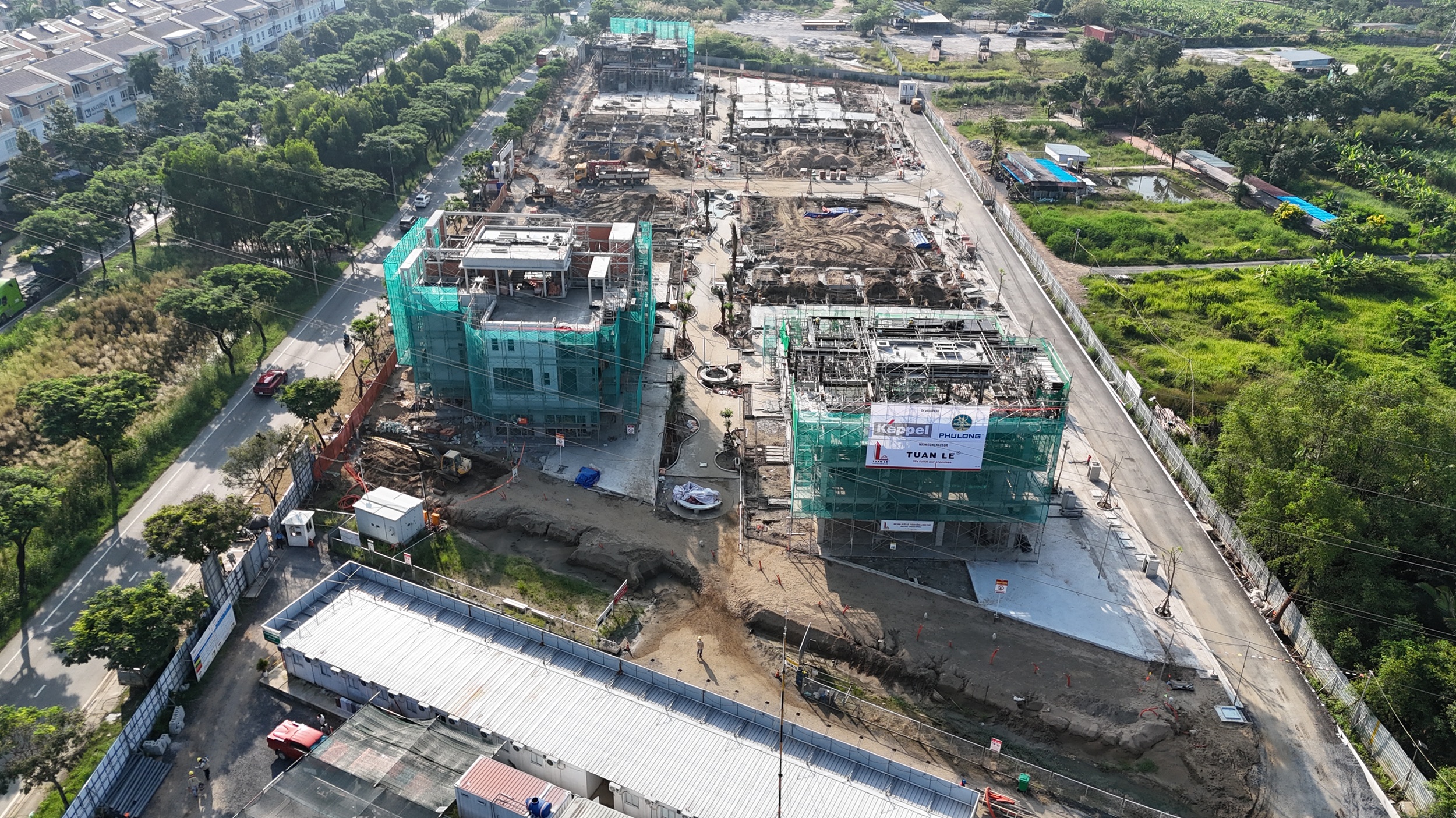 Slider Zone 2: Units C.42 and C.43 are under construction for roof and attic floors. Units C.35 to C.40 are under RC structure works on the ground floor and Level 1.