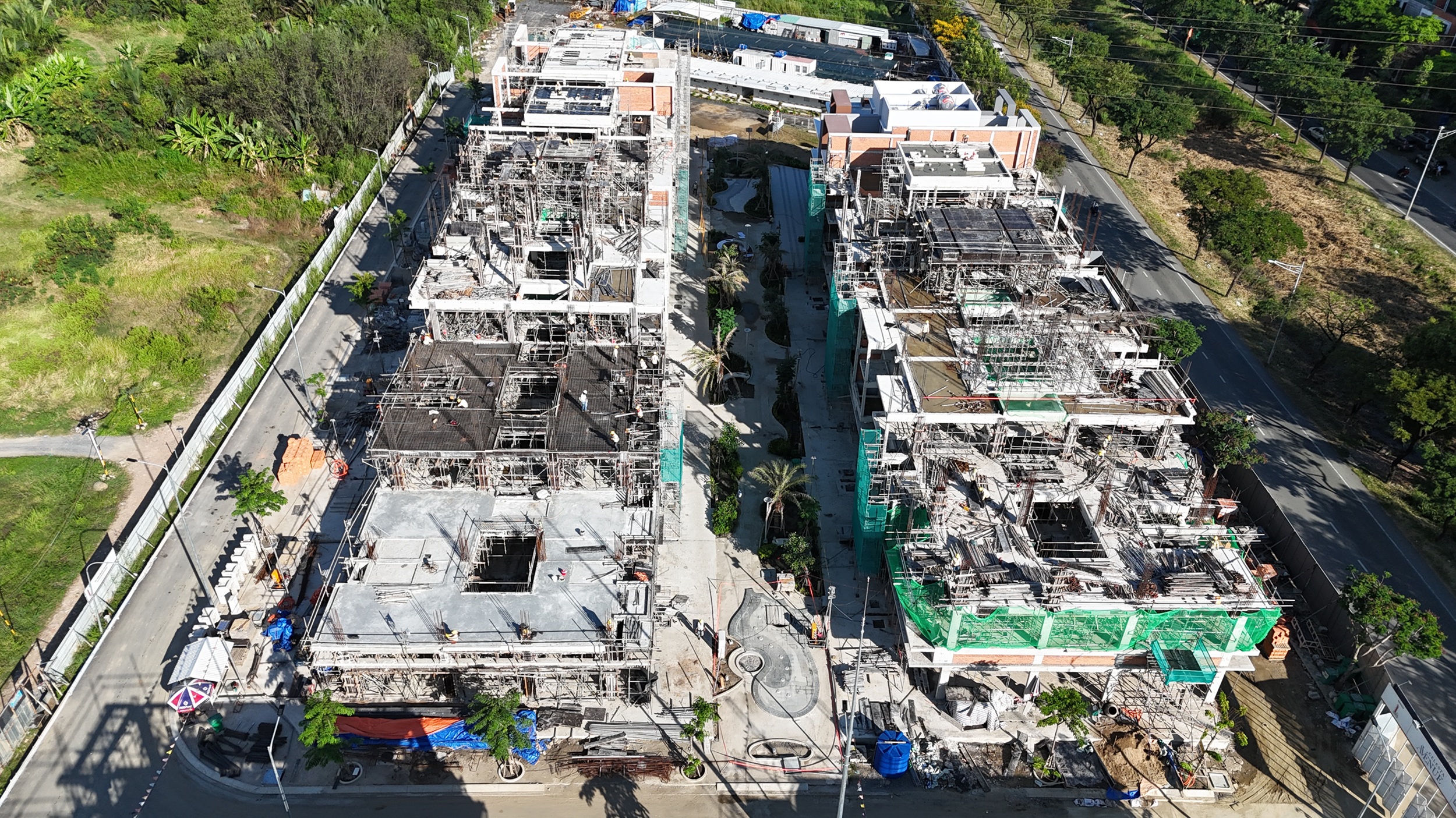 Slider Units C.03 to C.10 are under RC structure works and brick works..