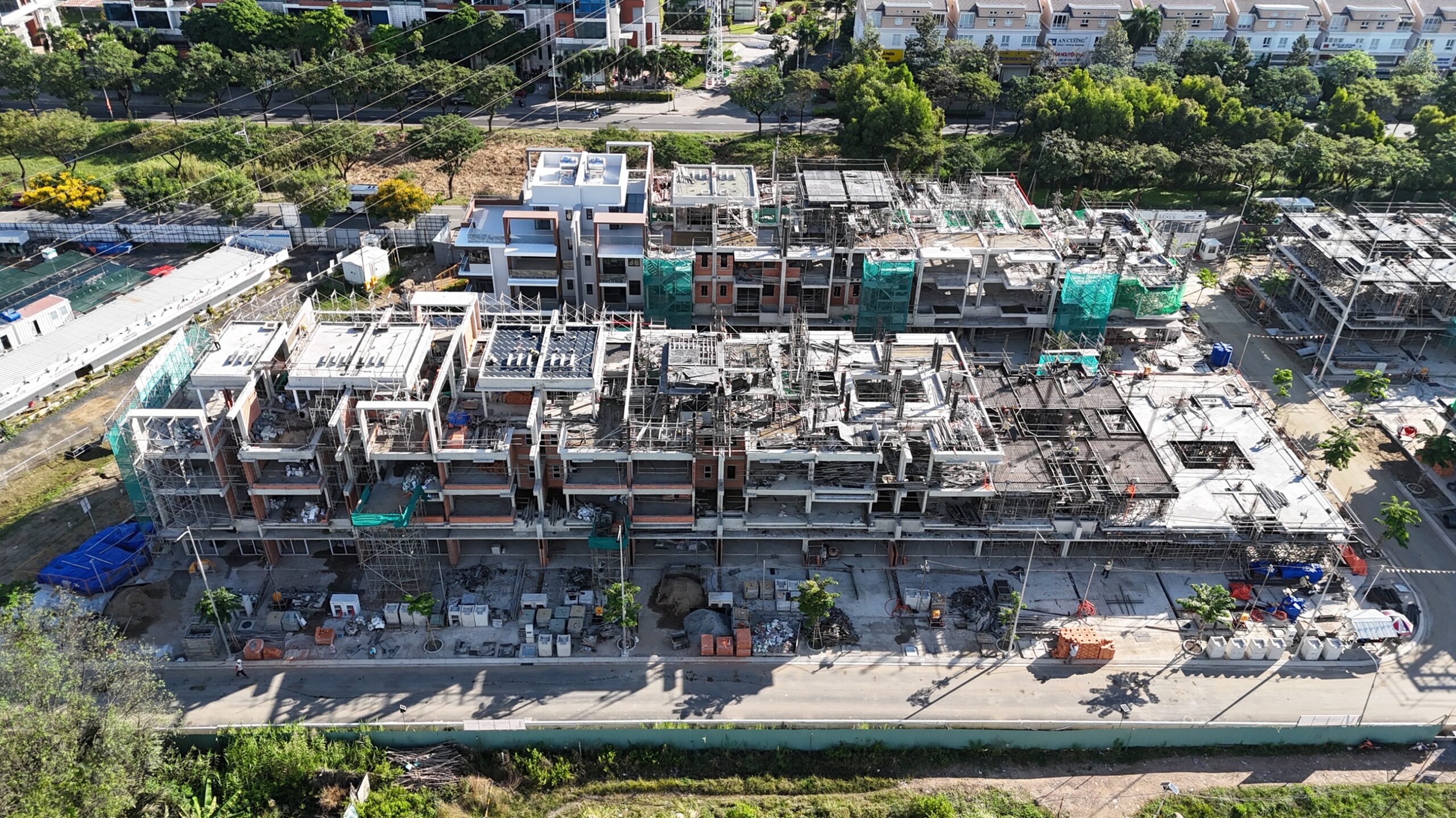 Slider Units C.31 to C.43 are under RC structure, brick and plastering works..