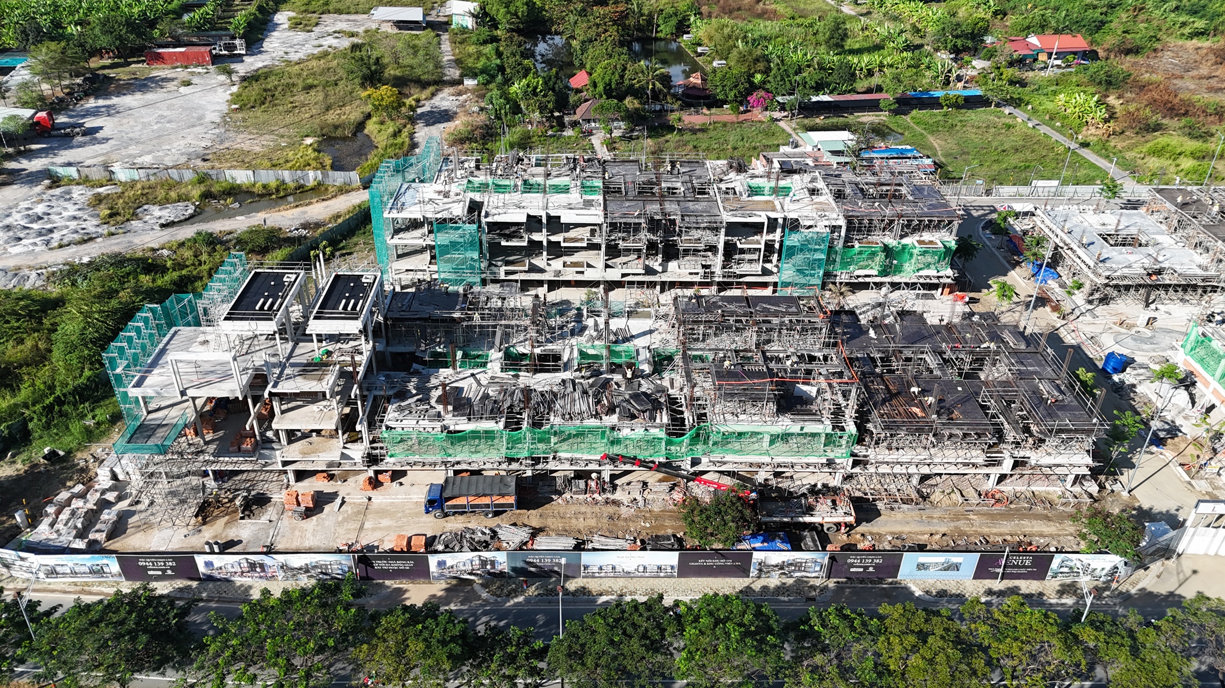 Slider Units C.11 to C.21 are under RC structure works and brick works..